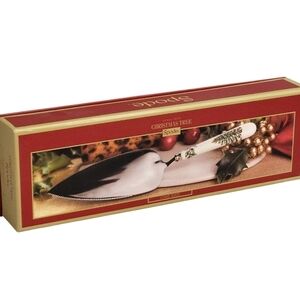 Spode Portmeirion Christmas Tree Cake Slice Pie Server 10.5" Hostess Gift NEW